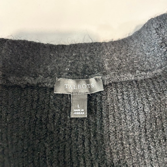 Talbots Black Cardigan Sweater V-Neck Knit - Picture 10 of 16